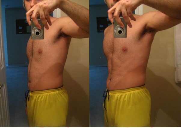 Can see abs but still fat?