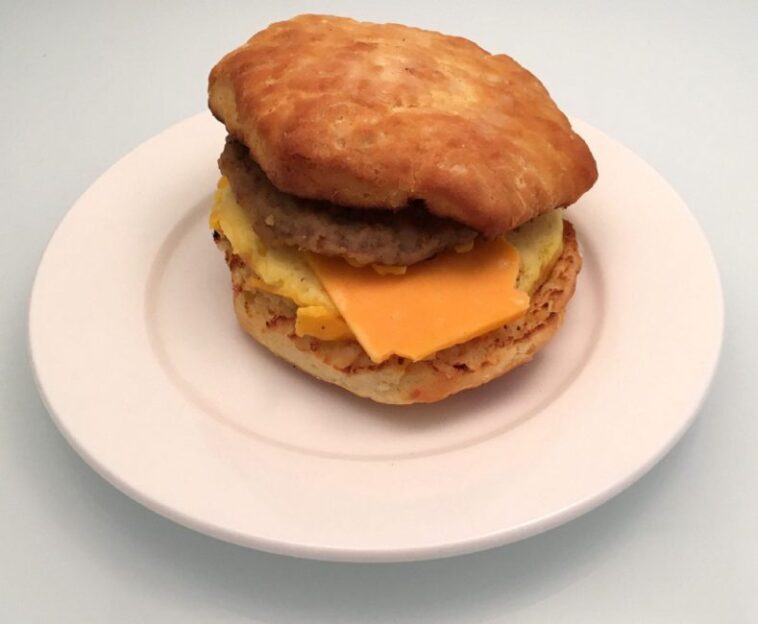 How many calories are in a Tim Hortons bacon breakfast sandwich?