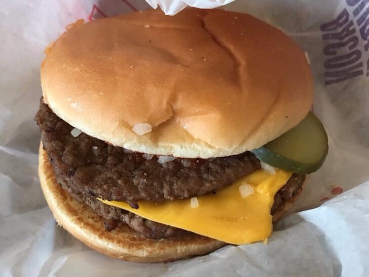 How many calories is a McDouble without the bun?