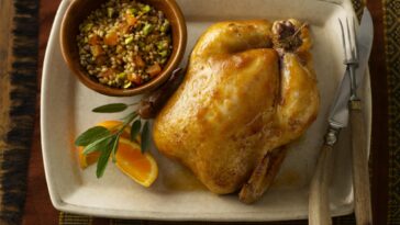 How many pieces of just bare chicken is a serving?