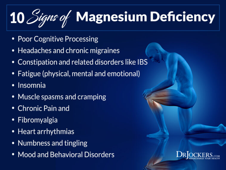 What are the 10 signs of low magnesium?