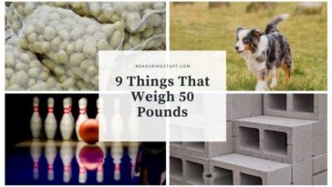 What things weigh 50 pounds?