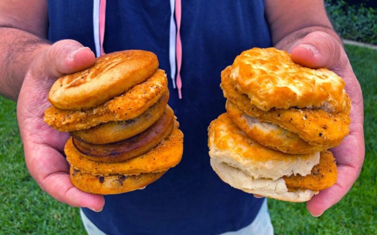 What's the difference between a crispy chicken biscuit and a McChicken biscuit?