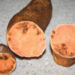 What are black spots inside sweet potatoes?